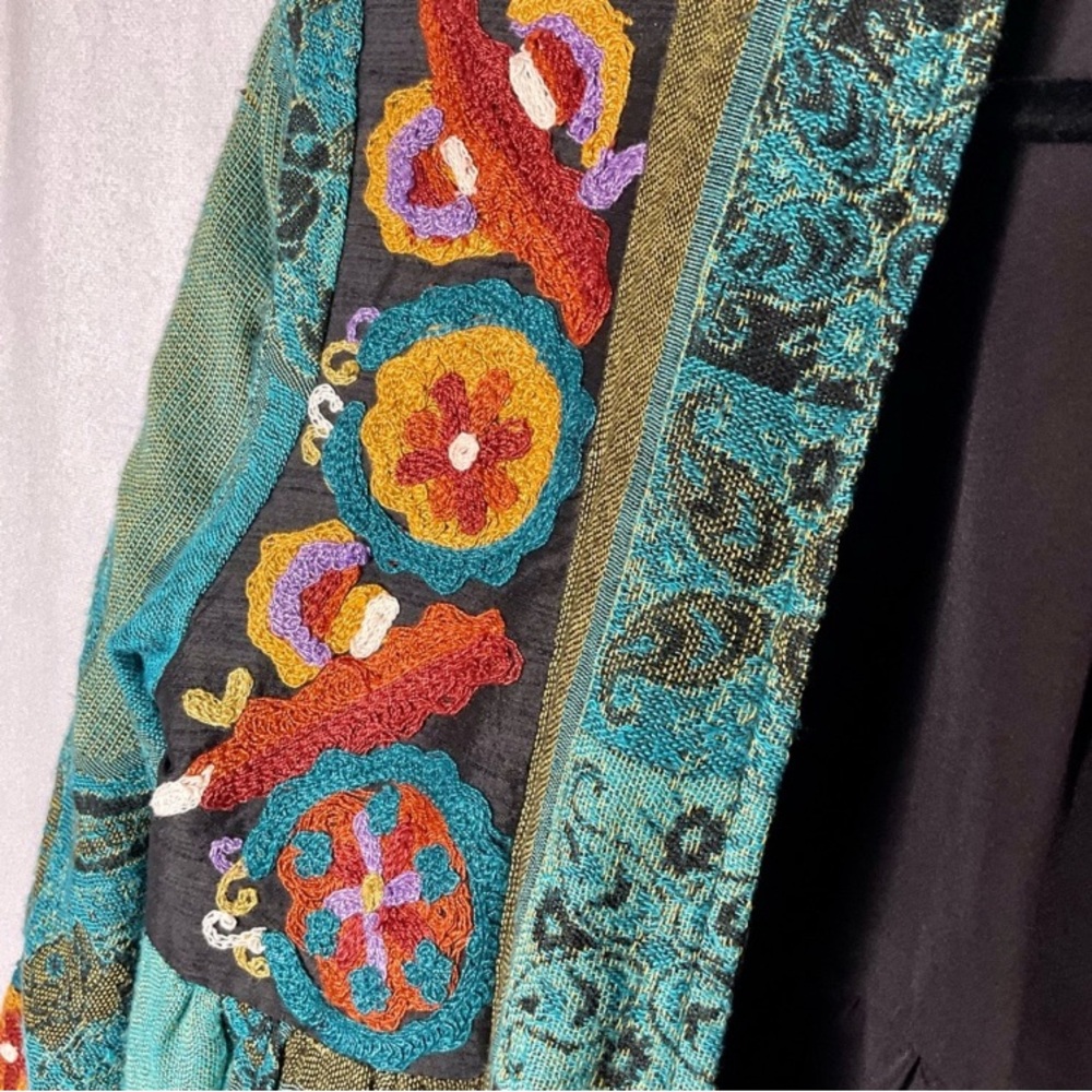 Soft Surroundings Istanbul Kimono Jacket Embroidered Tapestry Size XS - Picture 5 of 12